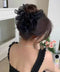 シフォンフリル ボリュームバンスクリップ 大人可愛いオーガンジーヘアクリップ 大ぶりクリップ ヘアアクセサリー まとめ髪韓国風大人可愛い春夏ヘアアレンジ結婚式ヘア 90AILK-001