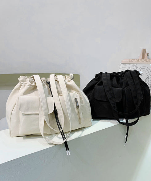 ナイロン巾着バッグ トートバッグ 大容量 レディース シンプルbag 通勤通学かばん カジュアルショッピングバッグ 軽量マザーズバッグ 無地 A4サイズ 韓国風鞄 90BAIGOU-001