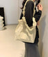 ギャザートートバッグ 巾着型トート大容量 シャーリングショルダー 巾着バッグ キラキラbag ラインストーン付きバッグ 通勤通学肩掛けバッグ オルチャン鞄 可愛い 90BAIGOU-007