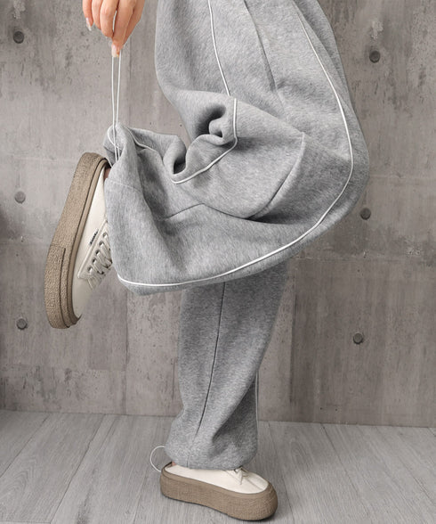 配色ラインスウェットパンツ ワイドパンツ レディースサイドラインルーズパンツ Y2Kイージーパンツ ヒップホップダンス衣装 スポーティパンツトラックパンツ美脚見え 90CHATY-001