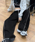 配色ラインスウェットパンツ ワイドパンツ レディースサイドラインルーズパンツ Y2Kイージーパンツ ヒップホップダンス衣装 スポーティパンツトラックパンツ美脚見え 90CHATY-001