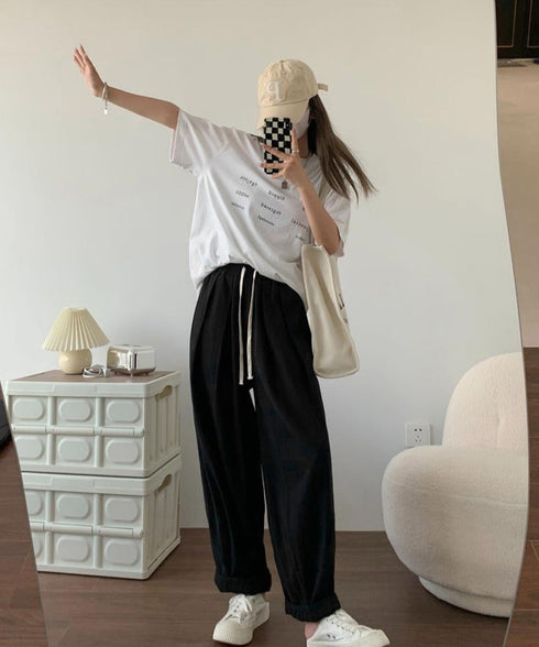 ワイドパンツ レディースキャロットパンツ ハイウエスト ストレートパンツ ゆったり ロングパンツ カジュアル リラックスパンツ体型カバー 楽ちん イージーパンツ 90CHENXINI-001