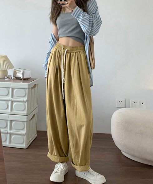 ワイドパンツ レディースキャロットパンツ ハイウエスト ストレートパンツ ゆったり ロングパンツ カジュアル リラックスパンツ体型カバー 楽ちん イージーパンツ 90CHENXINI-001