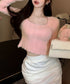 ショート丈 シャギーニットトップス韓国風 レディース ふわふわニットプルオーバー フレア袖 ニットセーター スクエアネック 大人可愛い 無地 柔らかいニット 秋冬 90CHENXINI-008