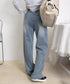 キラキラデニムパンツラインストーンデニム レディース ハイウエスト ウォッシュデニムパンツ 美脚脚長ジーパン ブリーチデニムストレートパンツ 韓国風ジーンズお洒落 90CHENXINI-009