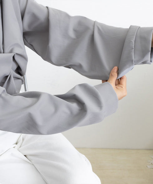 フロントねじり シャツブラウス Vネック ツイストブラウス レディース オフィスカジュアル 通勤長袖ブラウス ゆったりトップス20代30代40代ギャザーシャツ春秋 90CHENXINI-011