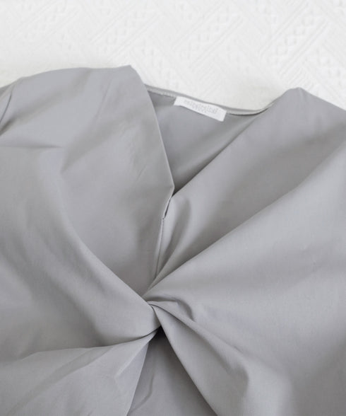 フロントねじり シャツブラウス Vネック ツイストブラウス レディース オフィスカジュアル 通勤長袖ブラウス ゆったりトップス20代30代40代ギャザーシャツ春秋 90CHENXINI-011