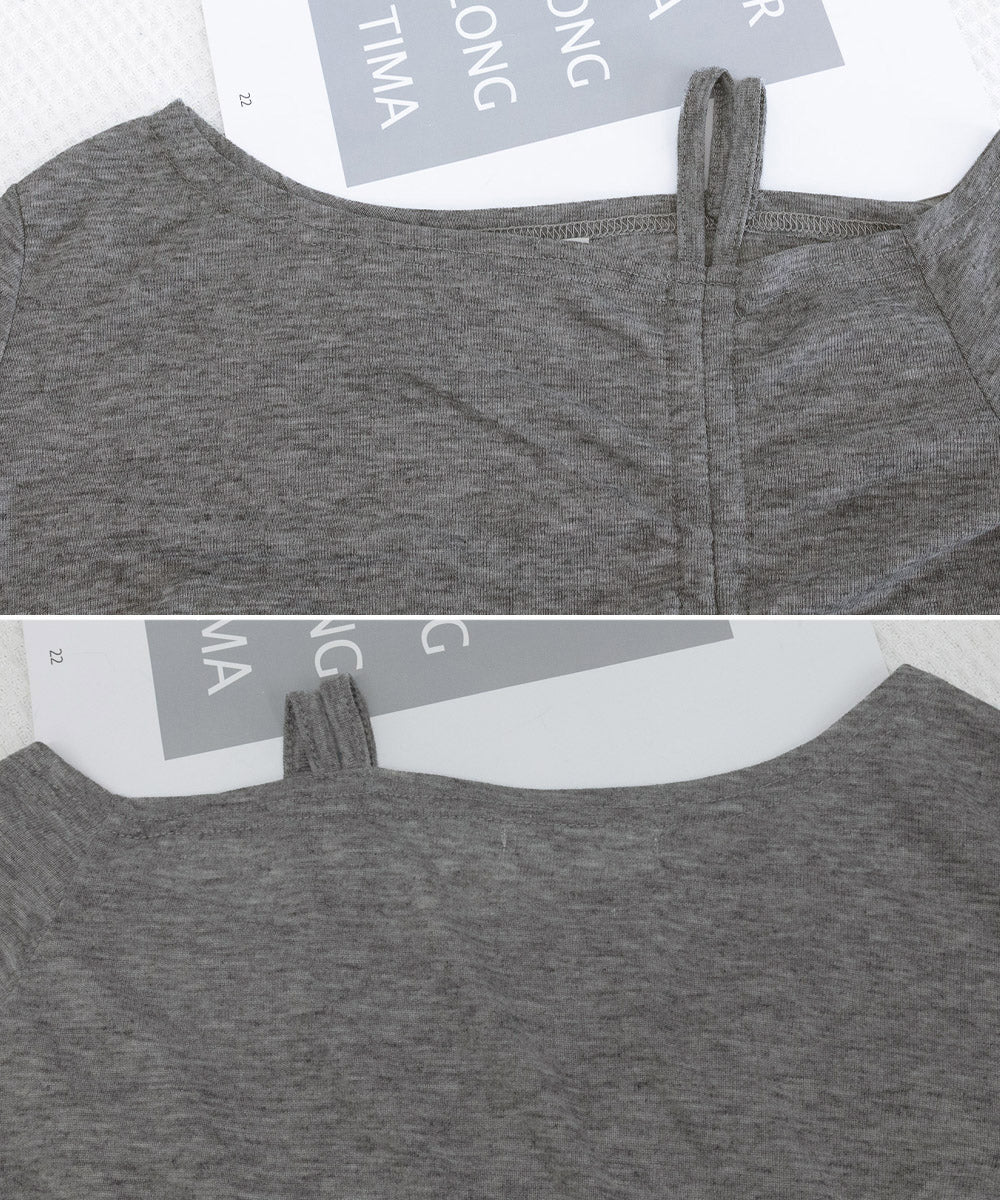 ワンオフショルダーTシャツギャザー 長袖 詳細画像26