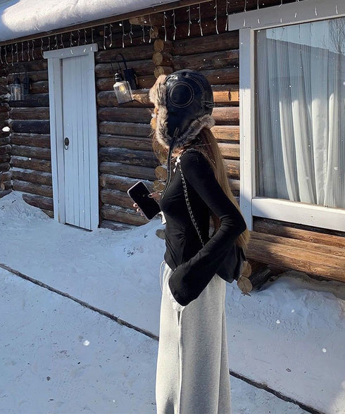 レース付TシャツVネック長袖リブトップス レディース細身Tシャツ タイトトップスセクシー 韓国風 大人可愛いカットソー サイドギャザー おしゃれインナートップス 90CHENXINI-022