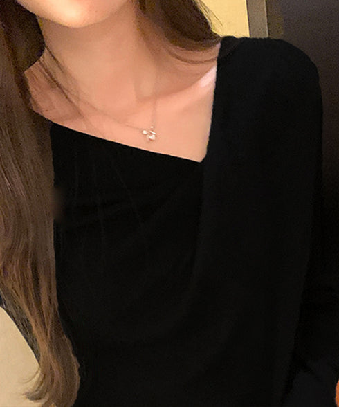 長袖ドレープニットトップス Vネック秋冬 美しい胸元ニットプルオーバー レディース 柔らかいニット きれいめカジュアル 韓国風ニットソー 大人可愛い着やせトップス 90CHENXINI-025