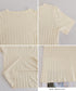 サマーニットトップス半袖 カットソー夏服 薄手リブニットTシャツレディース ベーシックニット着やせトップス 通勤通学 オフィスカジュアル シンプルニットソー着回し 90CHENXINI-030