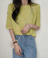サマーニットトップス半袖 カットソー夏服 薄手リブニットTシャツレディース ベーシックニット着やせトップス 通勤通学 オフィスカジュアル シンプルニットソー着回し 90CHENXINI-030