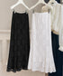 レースマーメイドスカート ハイウエスト ロングスカート ウエストゴム 大人可愛い タイトスカート 裏地付き 女性らしいスカート オフィスカジュアルフレアスカート 90DAIXJ-001