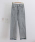 センターラインデニムパンツ ヴィンテージ レディース ハイウエストダメージデニム センタープレス風ワイドパンツ 着やせストレートパンツ 美脚脚長Gパン20代30代 90DAK-001