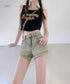 ウォッシュデニムショートパンツレディース ヴィンテージ風デニムショーパン 美脚脚長ジーパン お洒落アメカジホットパンツ 細見え美尻ジーンズ レトロ短パンオルチャン 90DAK-002