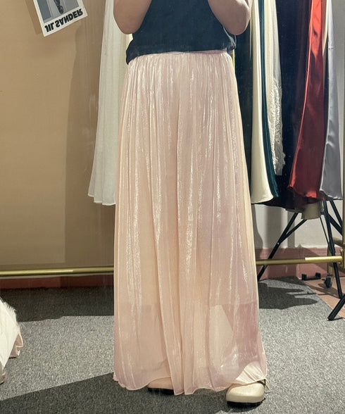 シアーワイドパンツ 冷感キュロットパンツ レディース 揺れるスカンツ ハイウエスト 体型カバーボトムス きれいめ 上品スカーチョ韓国風 光沢感シフォンパンツ 春夏 90DAX-003