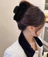 ファーバンスクリップ 韓国 ヘアクリップ 大人可愛い ふわふわ ヘアアクセサリー もこもこ お洒落 髪留め ハーフアップ しっかり挟めるまとめ髪 便利グッズ 秋冬 90FXZ-001