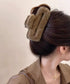 ファーバンスクリップ 韓国 ヘアクリップ 大人可愛い ふわふわ ヘアアクセサリー もこもこ お洒落 髪留め ハーフアップ しっかり挟めるまとめ髪 便利グッズ 秋冬 90FXZ-001