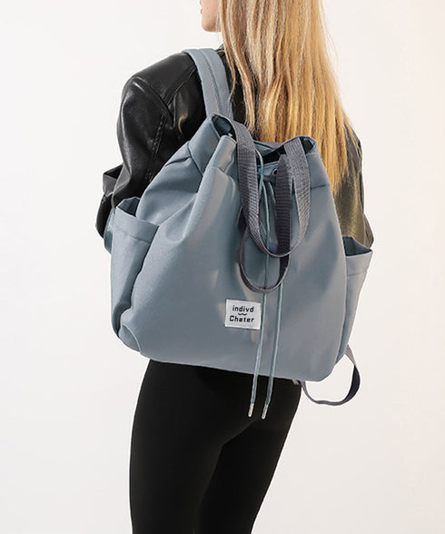 ナイロンリュック 巾着トートバッグ韓国風 A4対応 軽量ナップサックレディース 大容量リュックサック 巾着リュック大きめ 通勤通学バック 3way お出かけかばん 90GENGSU-001