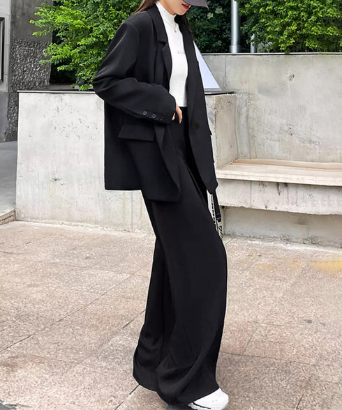 テーラードジャケット ゆったりレディース 1つボタン韓国風ジャケット 春夏秋軽アウター おしゃれ ベーシックスーツジャケット 通勤ライトアウターオフィスカジュアル 90HHJ-001