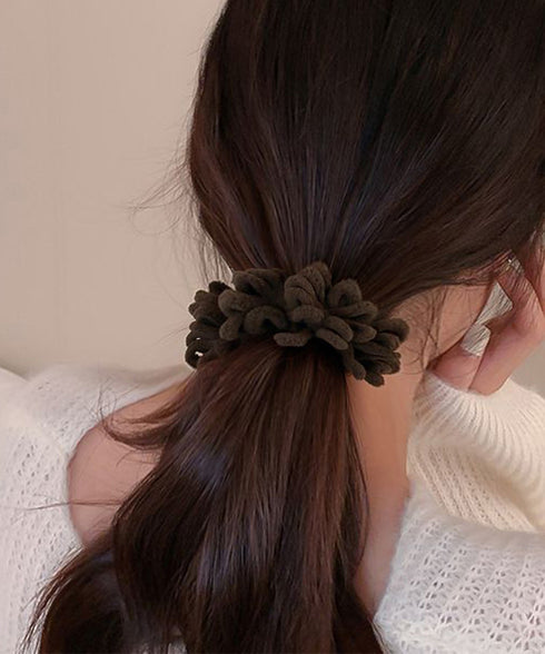 韓国風もこもこシュシュ 大人可愛い髪飾り 高弾力毛糸シュシュ ヘアゴム ヘアアクセサリー まとめ髪 きれいめ 髪留め ポニーテールゴム 簡単ヘアアレンジ秋冬小物 90HUANS-001