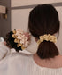 韓国風もこもこシュシュ 大人可愛い髪飾り 高弾力毛糸シュシュ ヘアゴム ヘアアクセサリー まとめ髪 きれいめ 髪留め ポニーテールゴム 簡単ヘアアレンジ秋冬小物 90HUANS-001