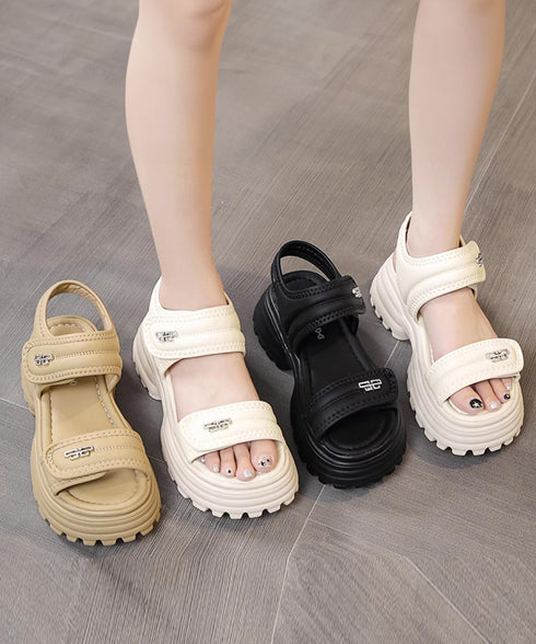 厚底ベルクロサンダル スポーツサンダル夏 レディース マジックテープ ベルトサンダル 歩きやすい オルチャン コンフォートサンダル 美脚脚長 旅行夏靴 疲れにくい 90JIANLONG-002