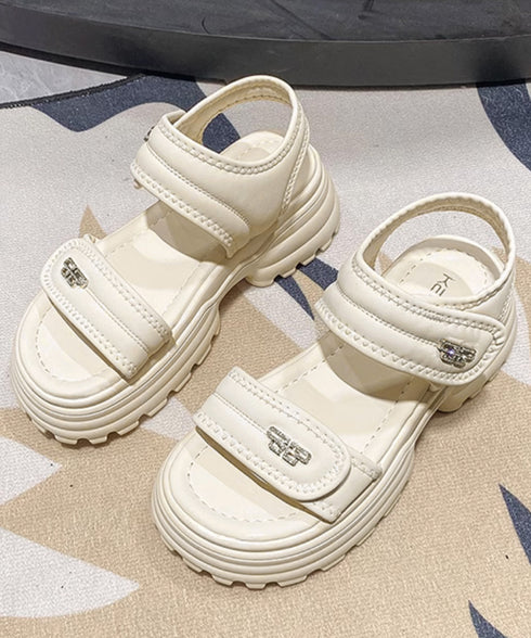 厚底ベルクロサンダル スポーツサンダル夏 レディース マジックテープ ベルトサンダル 歩きやすい オルチャン コンフォートサンダル 美脚脚長 旅行夏靴 疲れにくい 90JIANLONG-002