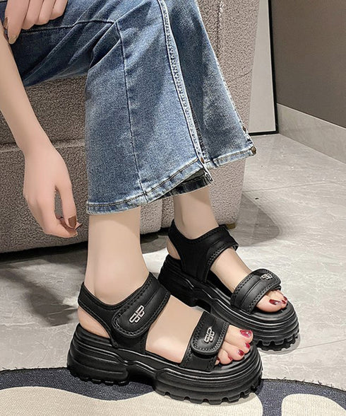 厚底ベルクロサンダル スポーツサンダル夏 レディース マジックテープ ベルトサンダル 歩きやすい オルチャン コンフォートサンダル 美脚脚長 旅行夏靴 疲れにくい 90JIANLONG-002