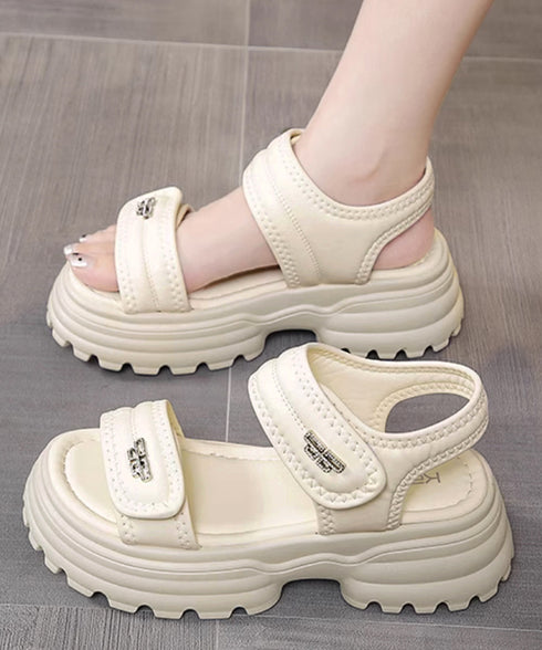 厚底ベルクロサンダル スポーツサンダル夏 レディース マジックテープ ベルトサンダル 歩きやすい オルチャン コンフォートサンダル 美脚脚長 旅行夏靴 疲れにくい 90JIANLONG-002