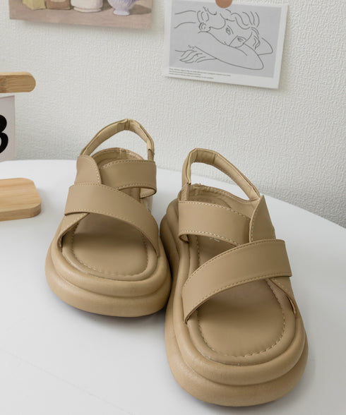 厚底クロスサンダル コンフォートサンダル レディース 歩きやすい スポーツサンダル 軽量おしゃれ サマーサンダル 履きやすい カジュアル 美脚 ボリュームソール靴 90JIANLONG-003