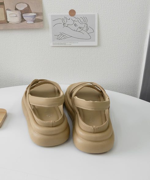 厚底クロスサンダル コンフォートサンダル レディース 歩きやすい スポーツサンダル 軽量おしゃれ サマーサンダル 履きやすい カジュアル 美脚 ボリュームソール靴 90JIANLONG-003