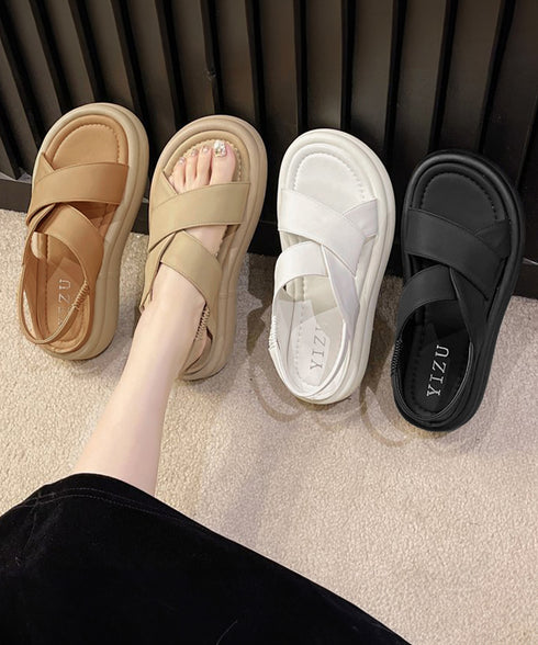 厚底クロスサンダル コンフォートサンダル レディース 歩きやすい スポーツサンダル 軽量おしゃれ サマーサンダル 履きやすい カジュアル 美脚 ボリュームソール靴 90JIANLONG-003