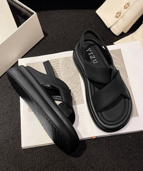 厚底クロスサンダル コンフォートサンダル レディース 歩きやすい スポーツサンダル 軽量おしゃれ サマーサンダル 履きやすい カジュアル 美脚 ボリュームソール靴 90JIANLONG-003