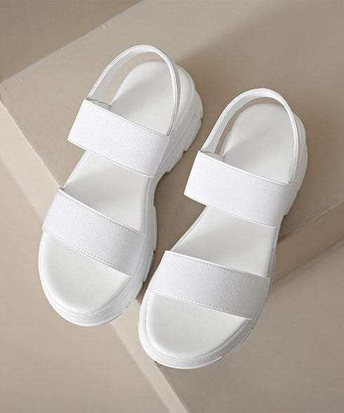 スポーツサンダル レディース厚底サンダル コンフォートサンダル 疲れない ゴムストラップ靴 歩きやすい リラックスサンダル 脱げない カジュアル 走れるサンダル黒 90JIANLONG-005