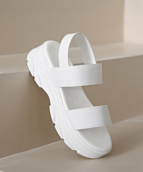 スポーツサンダル レディース厚底サンダル コンフォートサンダル 疲れない ゴムストラップ靴 歩きやすい リラックスサンダル 脱げない カジュアル 走れるサンダル黒 90JIANLONG-005