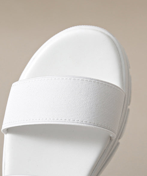 スポーツサンダル レディース厚底サンダル コンフォートサンダル 疲れない ゴムストラップ靴 歩きやすい リラックスサンダル 脱げない カジュアル 走れるサンダル黒 90JIANLONG-005