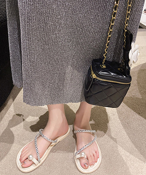 親指トングサンダル 細ストラップサンダル フラットサンダル レディース キラキラ ビジューサンダル きれいめぺたんこサンダル 歩きやすいサマーシューズ 美脚韓国風 90JIANLONG-006