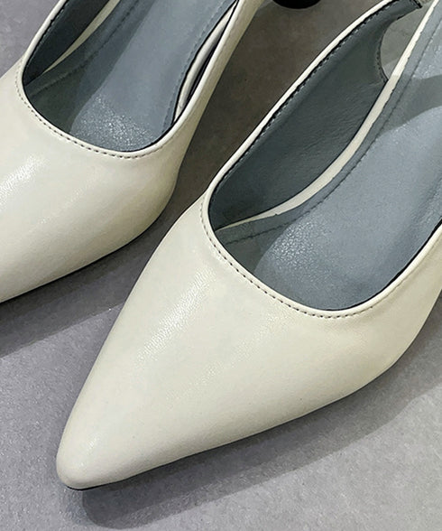 ハイヒールパンプス ポインテッドトゥ配色 オフィスカジュアル 美脚 リボンパンプス バックストラップ フェミニン 疲れにくい靴 痛くないシューズ きれいめ 春秋夏 90JIANLONG-007