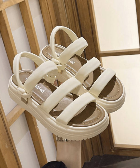 ストラップサンダル 韓国風 厚底サンダル 歩きやすい 2WAYサンダル コンフォートサンダル カジュアルサマーサンダル 美脚脚長疲れない 軽量シューズ お洒落夏靴 90JIANLONG-009