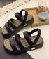 ストラップサンダル 韓国風 厚底サンダル 歩きやすい 2WAYサンダル コンフォートサンダル カジュアルサマーサンダル 美脚脚長疲れない 軽量シューズ お洒落夏靴 90JIANLONG-009