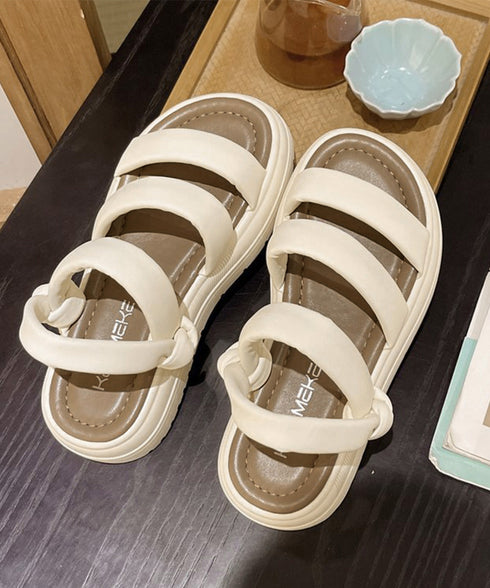 ストラップサンダル 韓国風 厚底サンダル 歩きやすい 2WAYサンダル コンフォートサンダル カジュアルサマーサンダル 美脚脚長疲れない 軽量シューズ お洒落夏靴 90JIANLONG-009