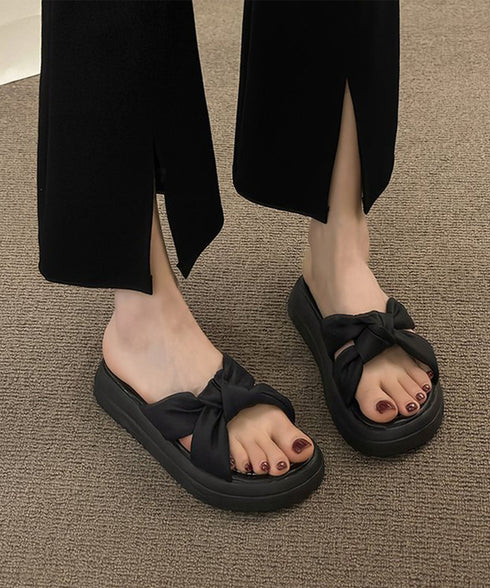 厚底サンダル ミュールサンダル 美脚 夏 クロスリボンコンフォートサンダル 軽量靴 疲れにくい 履きやすい 大人可愛い サマーサンダル 歩きやすい オルチャン夏靴 90JIANLONG-011