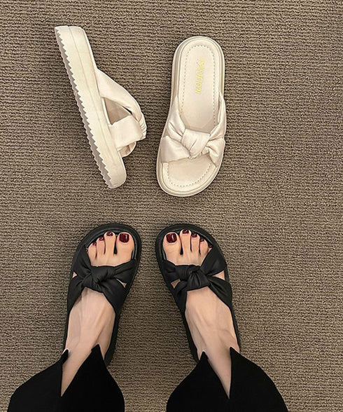 厚底サンダル ミュールサンダル 美脚 夏 クロスリボンコンフォートサンダル 軽量靴 疲れにくい 履きやすい 大人可愛い サマーサンダル 歩きやすい オルチャン夏靴 90JIANLONG-011