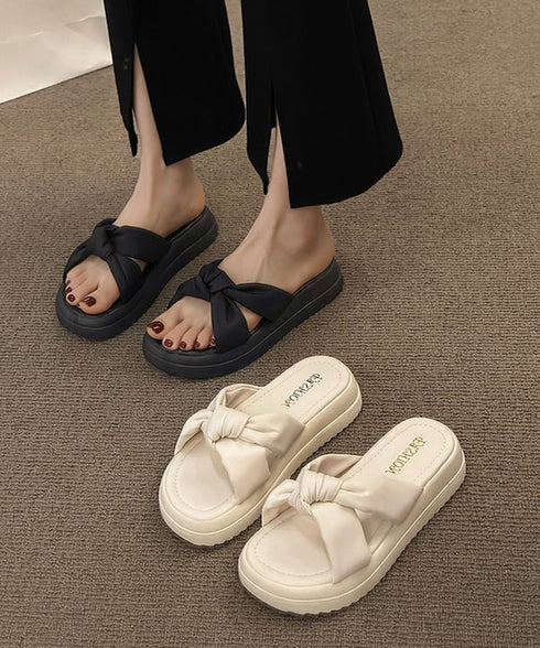 厚底サンダル ミュールサンダル 美脚 夏 クロスリボンコンフォートサンダル 軽量靴 疲れにくい 履きやすい 大人可愛い サマーサンダル 歩きやすい オルチャン夏靴 90JIANLONG-011