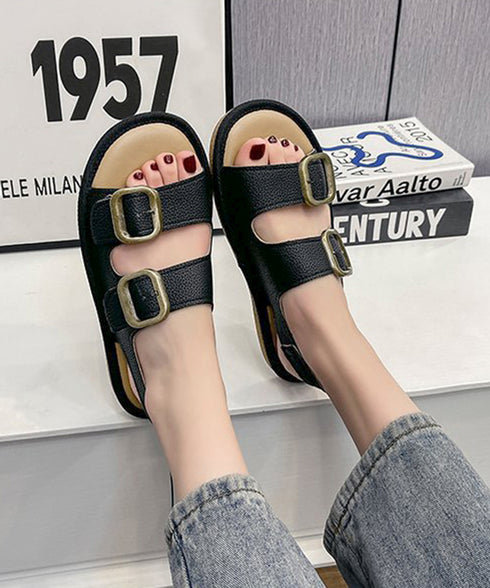 ダブルベルト サンダル バックルサンダル コンフォートサンダル レディース サマーシューズ 疲れにくい おしゃれ カジュアル 柔らかい 夏靴 歩きやすい 韓国風 90JIANLONG-012