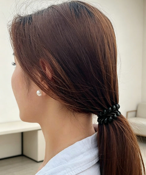 透明感クリアカラーヘアゴム6色セット大人 跡がつかない ヘアゴムお得セット まとめ髪 スプリングゴム コイルヘアゴム おしゃれヘアアレンジ からまない ヘアアクセ 90JIES-001