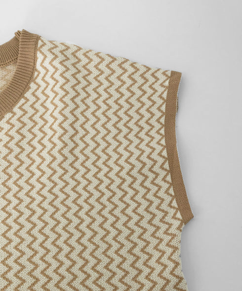フレンチスリーブサマーニット レディース ノースリーブニットトップス きれいめ 柄ニットTシャツ ゆったり 体型カバー 半袖春夏トップス 丸首 薄手ニットソー韓国 90JINLONG-001