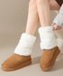 ボアレッグウォーマーもこもこレッグカバー 冷え対策 ショート丈足首ウォーマー 履きやすい 防寒グッズ おしゃれルーズソックス あったか無地室内靴下美脚 大人可愛い 90NUANYI-001