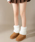 ボアレッグウォーマーもこもこレッグカバー 冷え対策 ショート丈足首ウォーマー 履きやすい 防寒グッズ おしゃれルーズソックス あったか無地室内靴下美脚 大人可愛い 90NUANYI-001